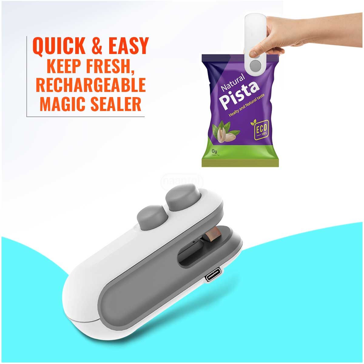 2-In-1 Rechargeable Heat Sealer with Cutter Machine
